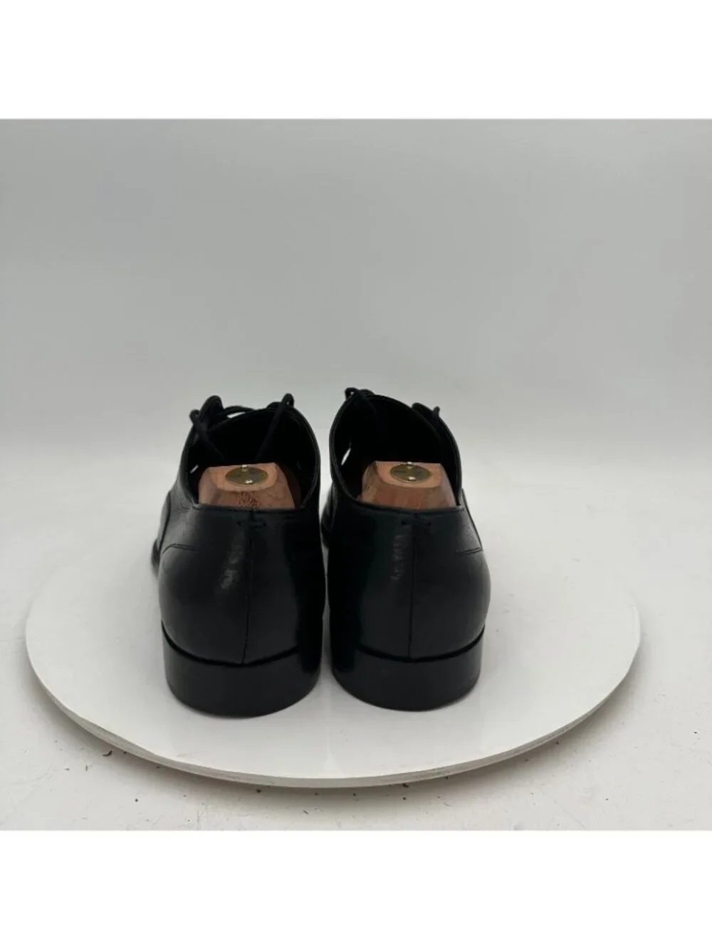 Gucci Men Size UK 8D US 8.5 Black Leather Plain Toe Derby Dress Shoes